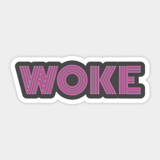 WOKE (Pink) Sticker